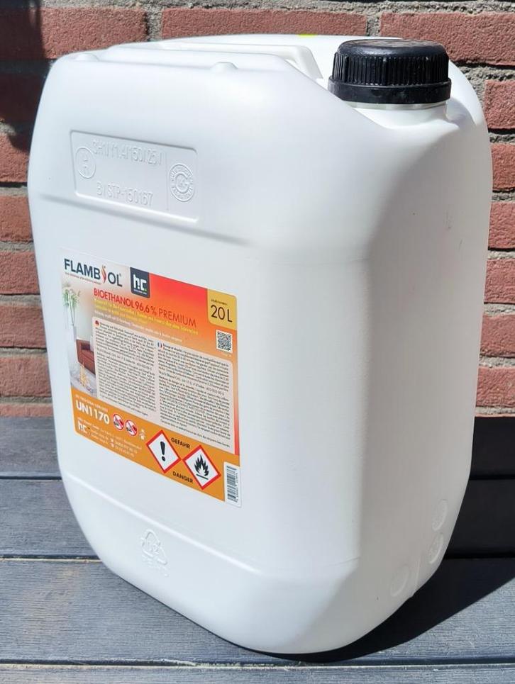 20 L Flambiol Bio-Ethanol 96,6% - Vanaf € 2,35 per liter, Huis en Inrichting, Haarden, Nieuw, Overige soorten, Ophalen