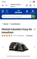Opblaasbare tent , Coloumbia 5 easy air tunneltent, Ophalen, Zo goed als nieuw, Tot en met 4