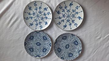Blauw Witte Riverdale Diner Borden + 1 Gratis beschikbaar voor biedingen