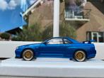 1:18 Nissan Skyline GT-R R34 BBS Bayside Blue Autoart 77409, Auto, Autoart, Nieuw, Ophalen of Verzenden