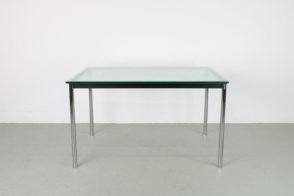Cassina LC 10 tafel - glas, Huis en Inrichting, Tafels | Eettafels, Gebruikt, 50 tot 100 cm, 100 tot 150 cm, Vier personen, Rechthoekig