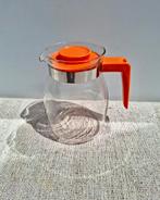 Retro theepot oranje vintage, Ophalen of Verzenden