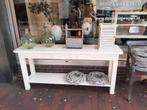 Prachtige witte sidetable lades onderplateau 170 cm, Ophalen, Gebruikt, 150 tot 200 cm, Overige houtsoorten