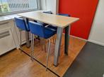 Steelcase barkrukken blauw met rugleuning, Postbus, Met voetsteun, Ophalen of Verzenden, Zo goed als nieuw