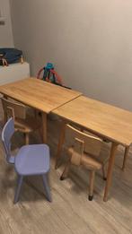 Twee schooltafeltjes met stoeltjes, Ophalen, Gebruikt, Tafel(s) en Stoel(en)