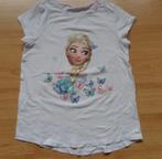 Ruimer vallend wit katoenen Frozen t-shirt maat 134/140, Kinderen en Baby's, Kinderkleding | Maat 134, Meisje, Ophalen of Verzenden