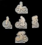 Rijwielgeschiedenis pins- serie van 5 stuks, Verzamelen, Speldjes, Pins en Buttons, Verzenden, Nieuw, Transport, Speldje of Pin