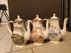 drie oude koffie thee potten., Antiek en Kunst, Antiek | Servies compleet, Ophalen of Verzenden