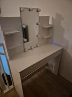 Kaptafel met spiegel en verlichting, Ophalen, Gebruikt, Hout