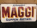 Stok oud 100% origineel groot MAGGI’s emaille reclame, Ophalen, Zo goed als nieuw, Reclamebord