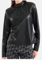 Top pu leather dames, Kleding | Dames, Blouses en Tunieken, Zwart, Ophalen of Verzenden, Zo goed als nieuw, Shoeby