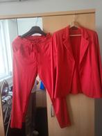 Angelle milan pak rood maat broek M jasje L, Ophalen of Verzenden, Zo goed als nieuw, Maat 38/40 (M), Rood