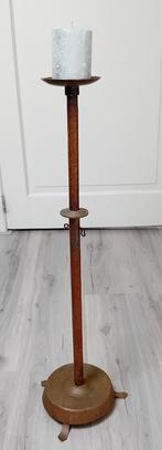 koperen staande kandelaar, Antiek en Kunst, Antiek | Kandelaars, Ophalen of Verzenden, Koper of Brons