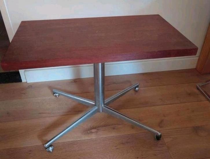 Vintage salontafel / bijzettafel 40B x 70L x 51H, Huis en Inrichting, Tafels | Salontafels, Gebruikt, 50 tot 75 cm, Minder dan 50 cm