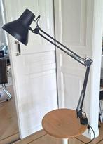 zwarte Luxo bureaulamp, architectenlamp retro vintage design, Gebruikt, Ophalen of Verzenden, Industrieel, Minder dan 50 cm