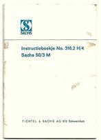 Sachs 50 /3 instructieboek 3 versnellingen (7511z) bromfiets, Zo goed als nieuw, Verzenden