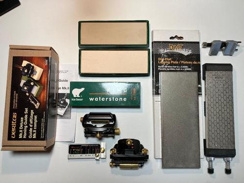 Volledige slijpset (beitels en schaven) - Veritas, DMT, IB, Doe-het-zelf en Verbouw, Gereedschap | Handgereedschap, Zo goed als nieuw