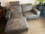 Bankstel 2-zits met poef, Gebruikt, 150 tot 200 cm, Tweepersoons, 75 tot 100 cm