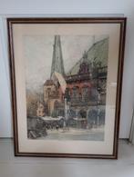 Gesigneerde kleurenets, Antiek en Kunst, Ophalen