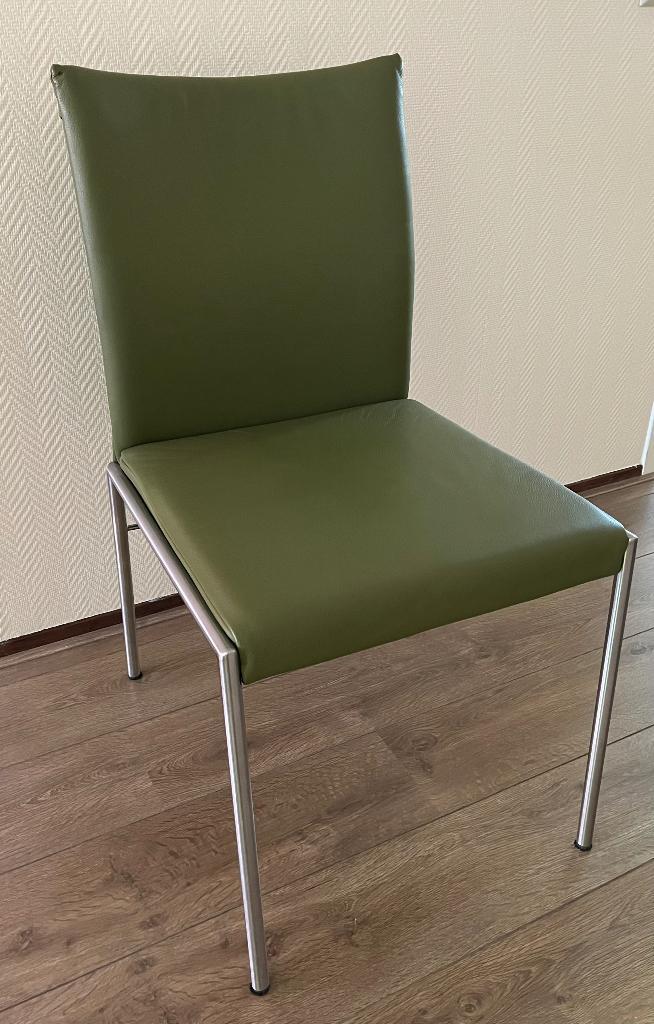 Eetkamerstoelen (4 stuks), Huis en Inrichting, Stoelen, Zo goed als nieuw, Vier, Leer, Overige kleuren, Ophalen