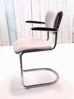 Vintage Gispen stoel met chromen buisframe, Huis en Inrichting, Ophalen, Metaal, Gebruikt, Overige kleuren