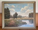 Daniel van Oppen - Koeien bij het water, Antiek en Kunst, Ophalen