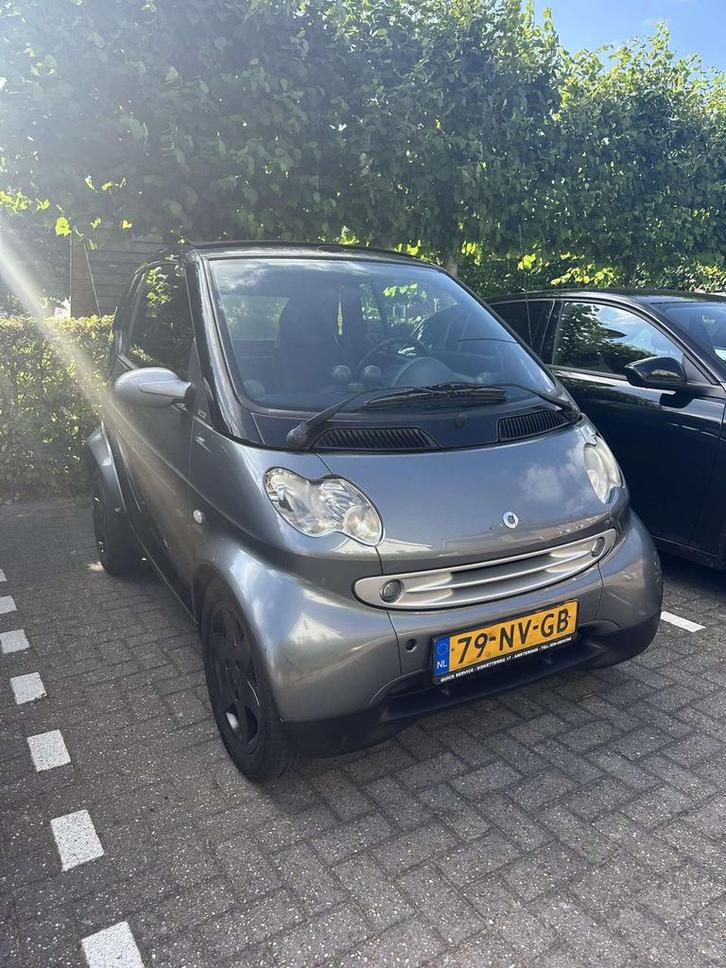 Smart 0.7 Cabrio 45KW 2004 Zwart, Auto's, Smart, Particulier, ForTwo, Benzine, B, Cabriolet, Automaat, Origineel Nederlands, Zilver of Grijs
