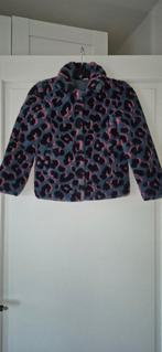 Donkergrijs roze jas met panterprint maat 134/140 Hema, Meisje, Ophalen of Verzenden, Zo goed als nieuw, Hema