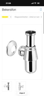 Viega Beker Sifon Chroom, Doe-het-zelf en Verbouw, Sanitair, Ophalen of Verzenden, Nieuw, Chroom, Wastafel