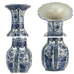 Delfts Royal Sphinx by Boch blauw-wit porselein vaas., Antiek en Kunst, Antiek | Keramiek en Aardewerk, Ophalen of Verzenden