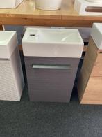 Compleet Fonteinmeubel grijs Eiken - Showroommodel, Huis en Inrichting, Badkamer | Badkamermeubels, Ophalen, Minder dan 50 cm