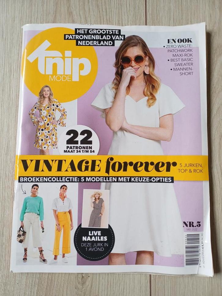 Knipmode Nr. 5 - MEI 2022, Hobby en Vrije tijd, Kledingpatronen, Zo goed als nieuw, Overige typen, Vrouw, Knipmode, Ophalen of Verzenden