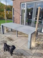 Terras tafel 230x90 cm met stoere verlichting. Ophalen 99,-€, Ophalen of Verzenden, Rechthoekig