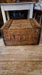 Stoere oude houten Sandeman sherry kist, Ophalen of Verzenden