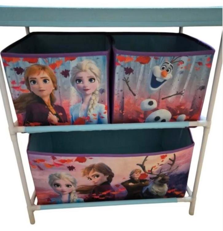Frozen opbergrek met speelgoedbakken, Kinderen en Baby's, Kinderkamer | Commodes en Kasten, Gebruikt, Kast, Minder dan 90 cm, Minder dan 75 cm