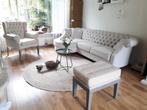 Chesterfield look stof zitcombinatie., Huis en Inrichting, Ophalen, Gebruikt, Stof