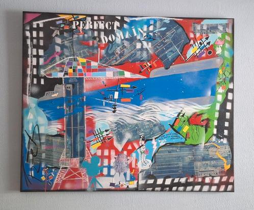 Schilderij abstract NDSM, Antiek en Kunst, Kunst | Schilderijen | Abstract, Ophalen of Verzenden