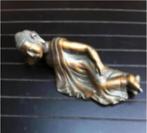 Boeddha liggend massief polyfone brons kleur, Ophalen of Verzenden, Zo goed als nieuw