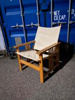 Vintage safari stoel, Hout, Gebruikt, 75 tot 100 cm, Ophalen of Verzenden
