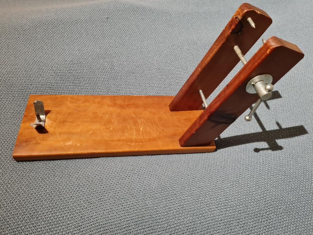 hespenhouder, hamhouder met bijhorend mes (6), Huis en Inrichting, Ophalen of Verzenden, Rvs