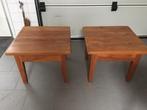 teak houten bijzettafels, Gebruikt, Vierkant, 55 tot 75 cm, Teak