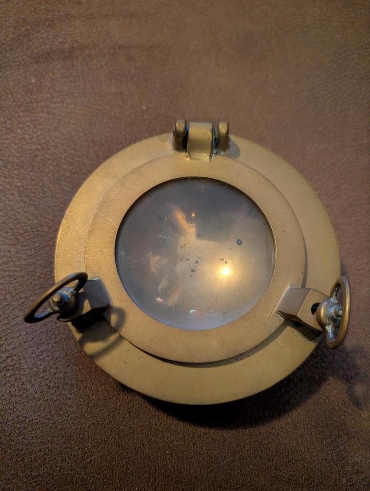 Vintage Messing Patrijspoort Asbak, Antiek en Kunst, Antiek | Koper en Brons, Ophalen of Verzenden