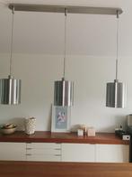Hanglamp met staande lamp; metallic gekleurde kappen, Ophalen, Gebruikt, Metaal, 75 cm of meer
