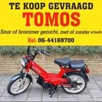 TOMOS Te Koop Gevraagd Bel 06-44169700 Gezocht, Ophalen, Gebruikt, Maximaal 45 km/u, 2 versnellingen