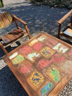 Prachtig oud tuinset van hardhout  ibiza stijl, Tuin en Terras, Tuinsets en Loungesets, Ophalen, Gebruikt, Hout