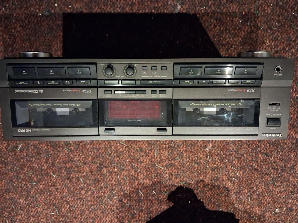 Technics rs-tr555 Dubbel Cassettedeck, Audio, Tv en Foto, Cassettedecks, Dubbel, Overige merken, Auto-reverse, High speed dubbing