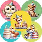 CD687 ouwel verjaardag dieren 20x4,7cm eetbare cupcake rond, Nieuw, Versiering, Cupcakes, Ophalen of Verzenden