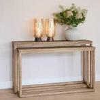 Riviera maison sidetable set hout 2 delig harbour island, Ophalen of Verzenden, Zo goed als nieuw
