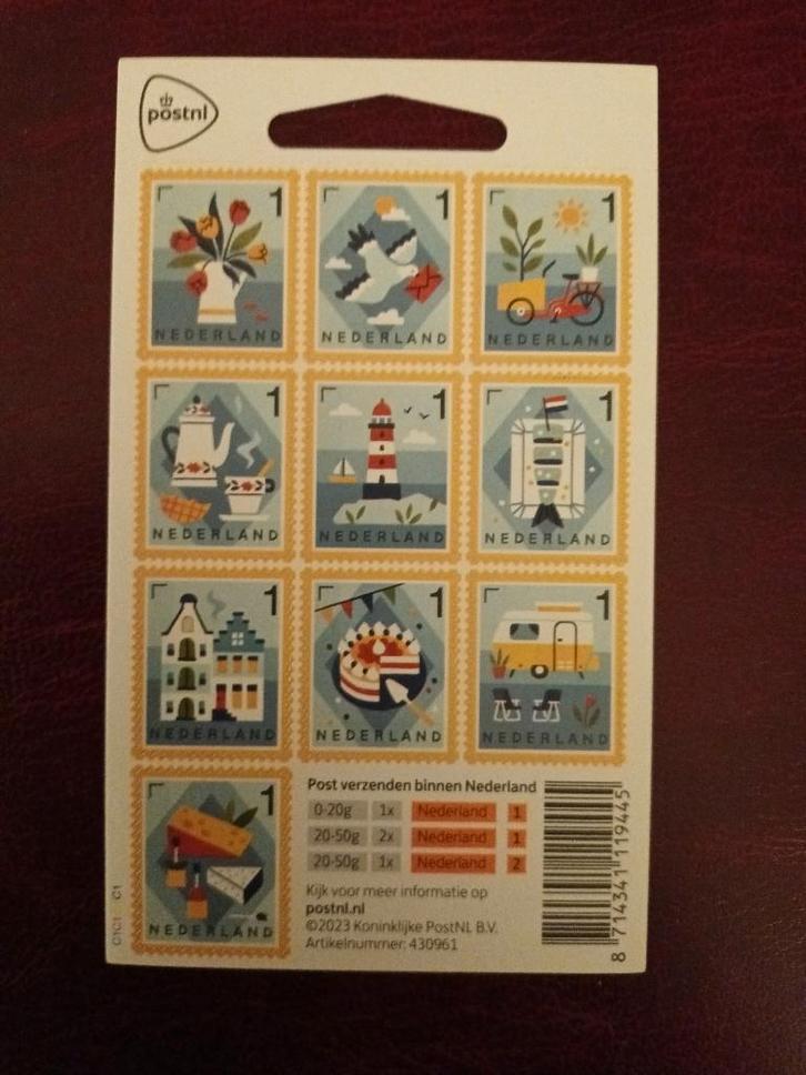 Diverse velletjes 10 x tarief 1 zelfklevend ---> Kijk !, Postzegels en Munten, Postzegels | Nederland, Postfris, Na 1940, Verzenden