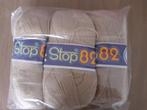 3 bollen wol - Stop 82 kleur creme,, Nieuw, Breien of Haken, Wol of Garen, Ophalen of Verzenden